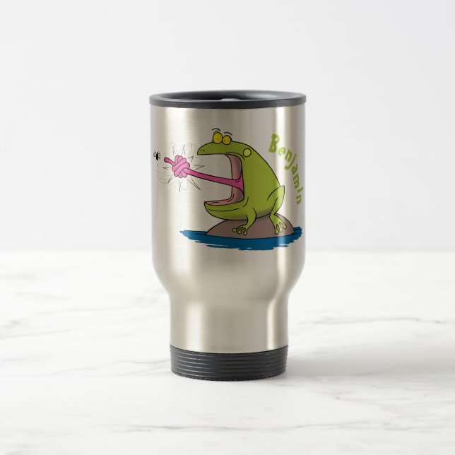Caneca Térmica Sapo engraçado e desenho animado (Centro)