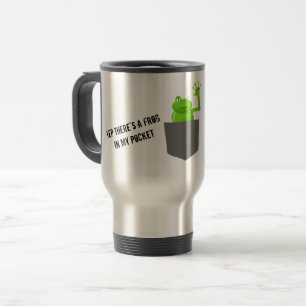 Caneca Térmica Sapo verde e humorístico em meu bolso digital
