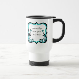 Caneca Térmica Sassy Floral Frame Mug, Turquesa
