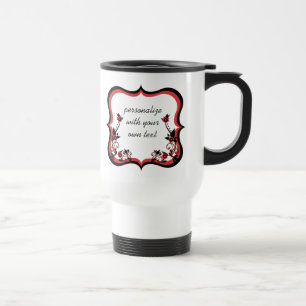 Caneca Térmica Sassy Floral Frame Mug, Vermelho