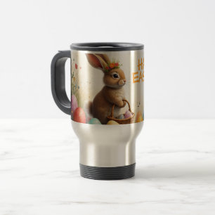 Caneca Térmica Saudações de Primavera do Coelho da Páscoa