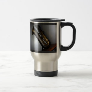 Caneca Térmica - Saxofone antigo "silenciosamente de espera"