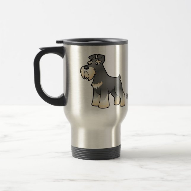 Caneca Térmica Schnauzer gigante/padrão/diminuto dos desenhos (Esquerda)