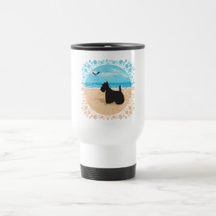 Caneca Térmica Scottie na Praia com Gaivota
