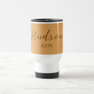 Caneca Térmica Script de Nome Personalizado Moderno