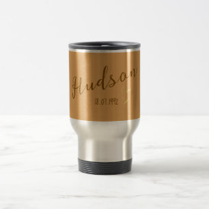 Caneca Térmica Script de Nome Personalizado Moderno