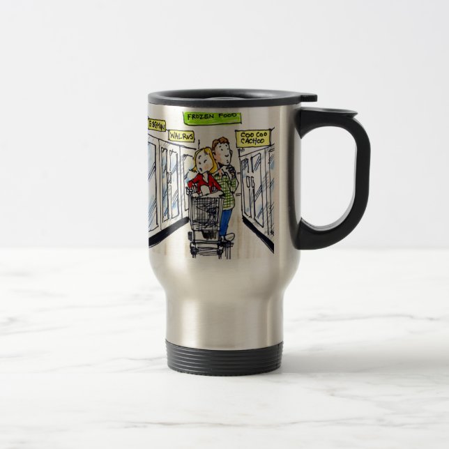 Caneca Térmica Seção de Comida Congelada da Morsa Divertido (Direita)