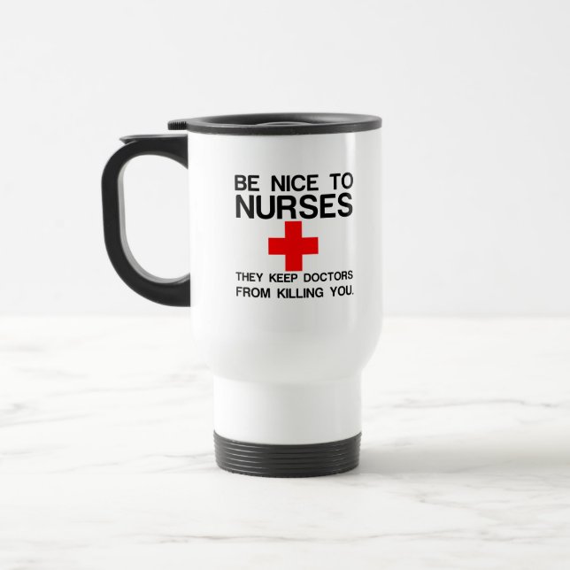 CANECA TÉRMICA SEJA BOM PARA ENFERMEIRAS QUE MANTENHAM MÉDICOS (Esquerda)