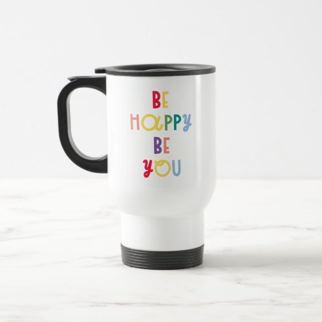 Caneca Térmica Seja Feliz Seja Você (Esquerda)