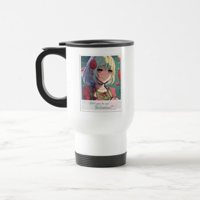 Caneca Térmica Seja meu Namorados no Estilo de mangá 33420 (Esquerda)