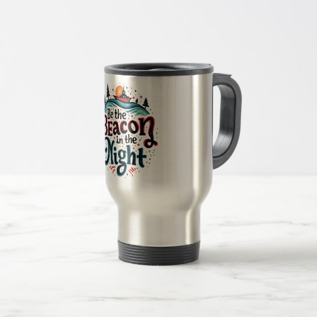 Caneca Térmica Seja o Beacon da Noite (Frente Esquerda)