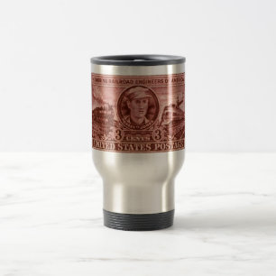 Caneca Térmica Selo 1950 da estrada de ferro de Casey Jones
