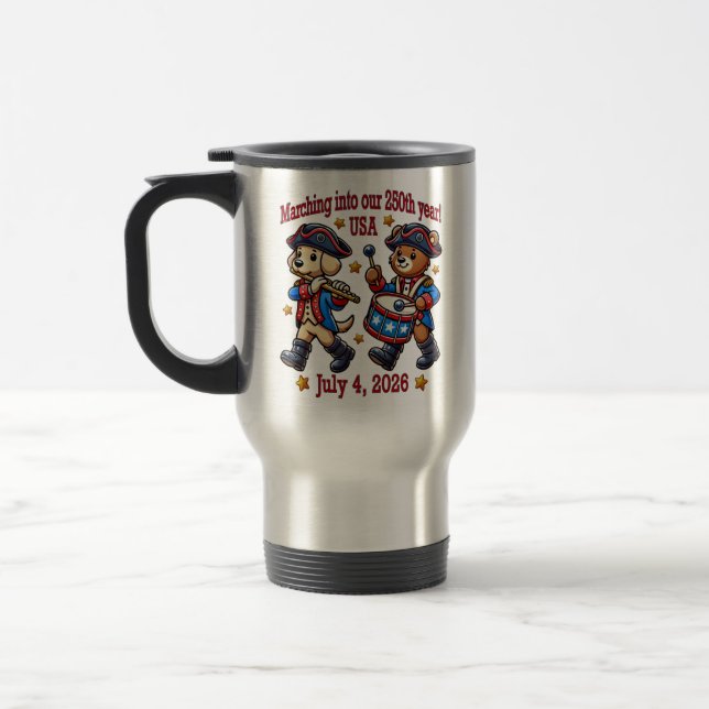 Caneca Térmica Semiquinentenário do 250º aniversário dos EUA (Esquerda)