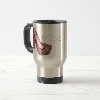 Caneca Térmica Senhora Chefe| Calçados cor-de-rosa de salto alto