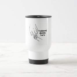 Caneca Térmica Sentimental Family and Love Line Art Illustration