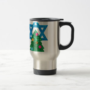 Caneca Térmica sequin christmukkah hanukkah