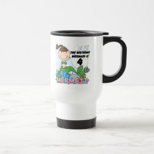 Caneca Térmica Sereia 4º aniversário T-shirts e presentes