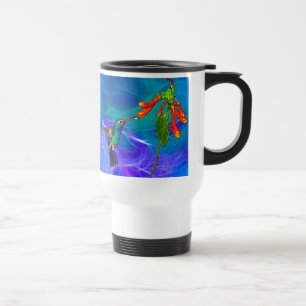Caneca Térmica Série da arte dos Pássaro-amantes selvagens do