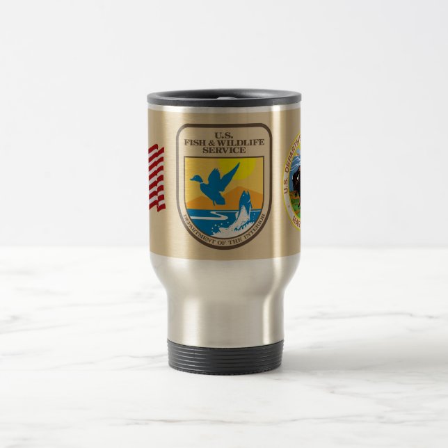 Caneca Térmica Serviço de Peixes e Vida Selvagem dos Estados Unid (Centro)