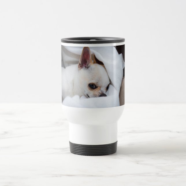 Caneca Térmica Seu cachorrinho de estimação foto personalizada ch (Centro)