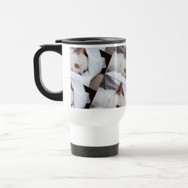 Caneca Térmica Seu cachorro de estimação, foto personalizada, pad (Esquerda)