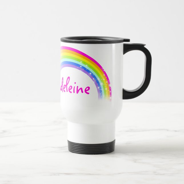 Caneca Térmica Seu nome é Madeleine arco-íris viagem / cachorrinh (Direita)