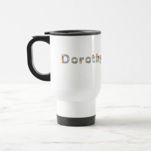 Caneca Térmica Seu nome em letras florais artísticas / Dorothy