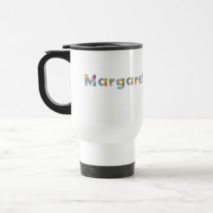 Caneca Térmica Seu nome em letras florais artísticas / Margaret