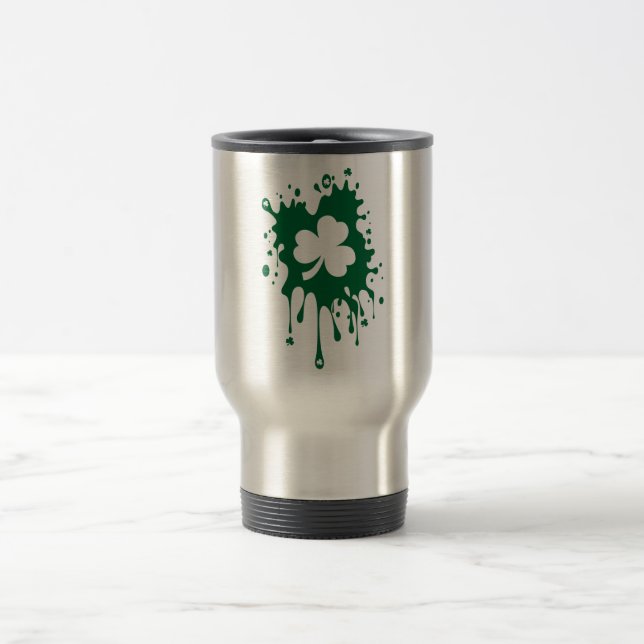 Caneca Térmica Shamrock irlandês Splat! (Centro)