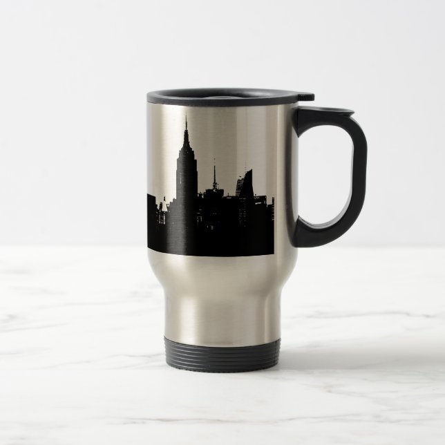 Caneca Térmica Silhouette Black White New York (Direita)