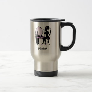 Caneca Térmica Silhouette Fashionista, Púrpura Chic e Mulher Negr