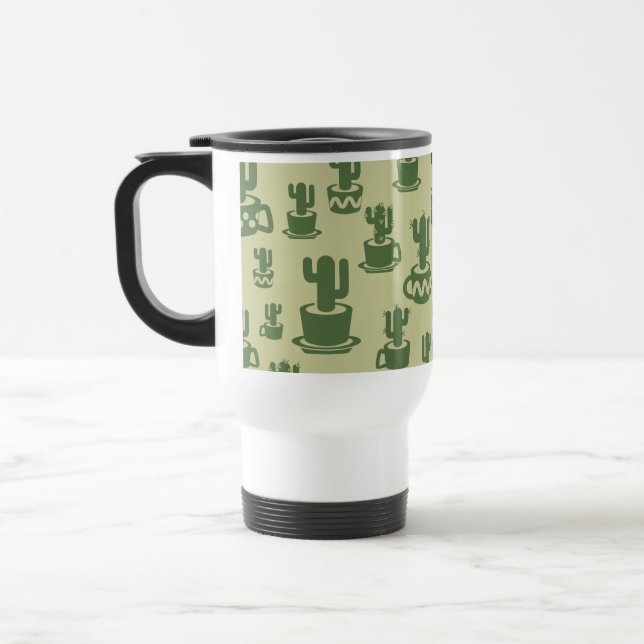 Caneca Térmica Silhueta de cacto sucessivo em copos e potes (Esquerda)