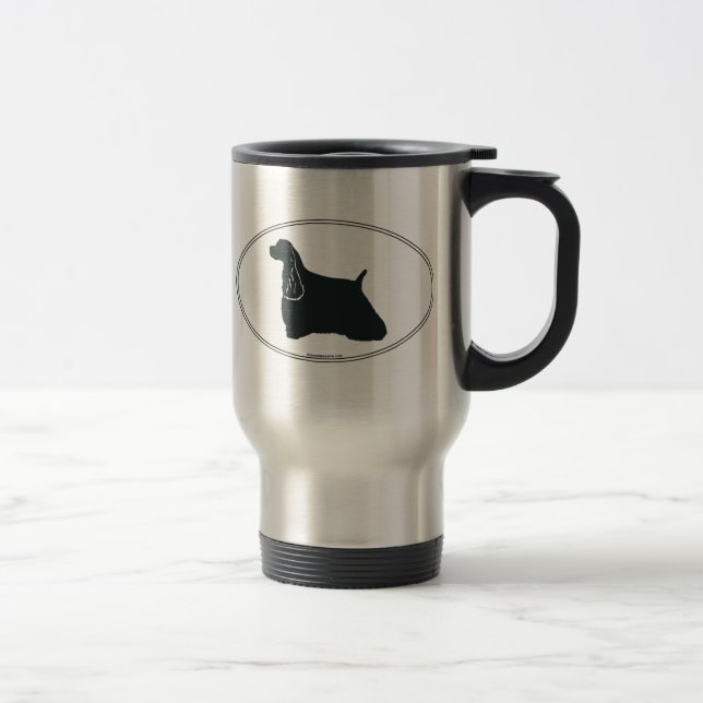 Caneca Térmica Silhueta de cocker spaniel (Direita)