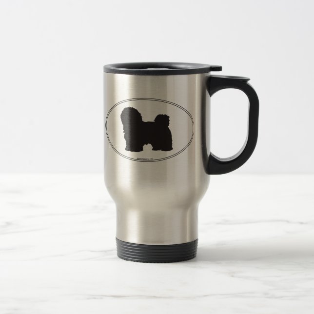 Caneca Térmica Silhueta de Havanese (Direita)