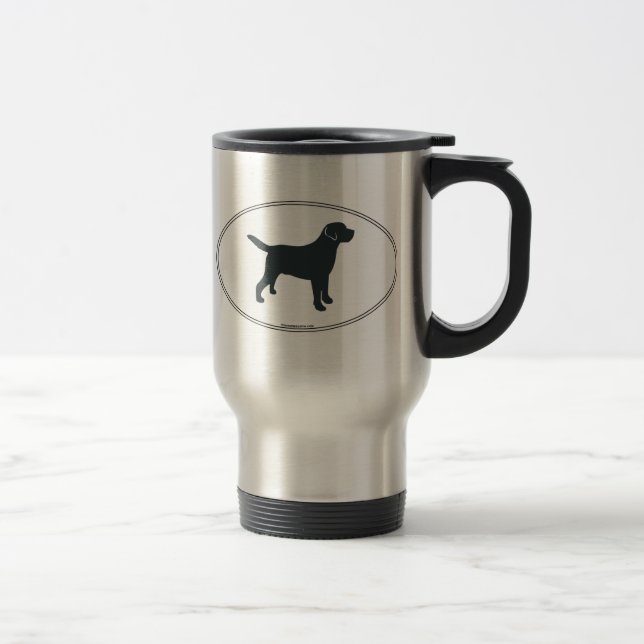 Caneca Térmica Silhueta de labrador retriever (Direita)