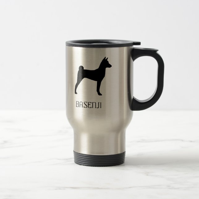 Caneca Térmica Silhueta do Basenji (Direita)
