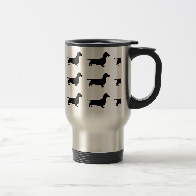Caneca Térmica Silhueta do Dachshund (Direita)