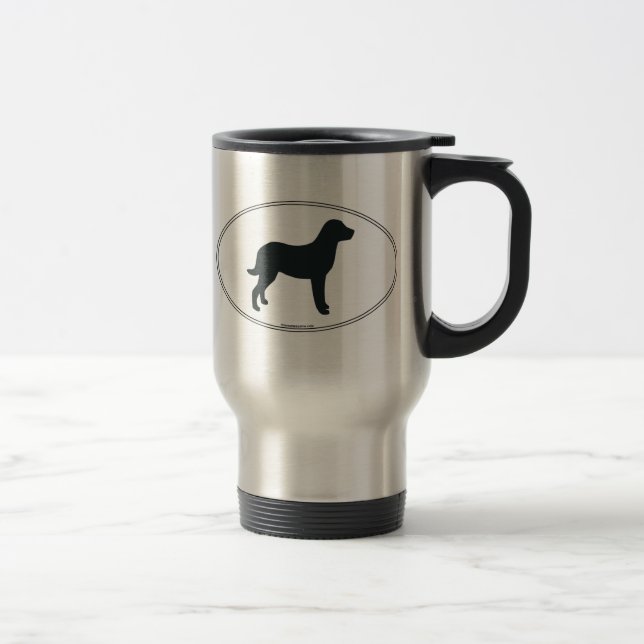 Caneca Térmica Silhueta do Retriever de baía de Chesapeake (Direita)