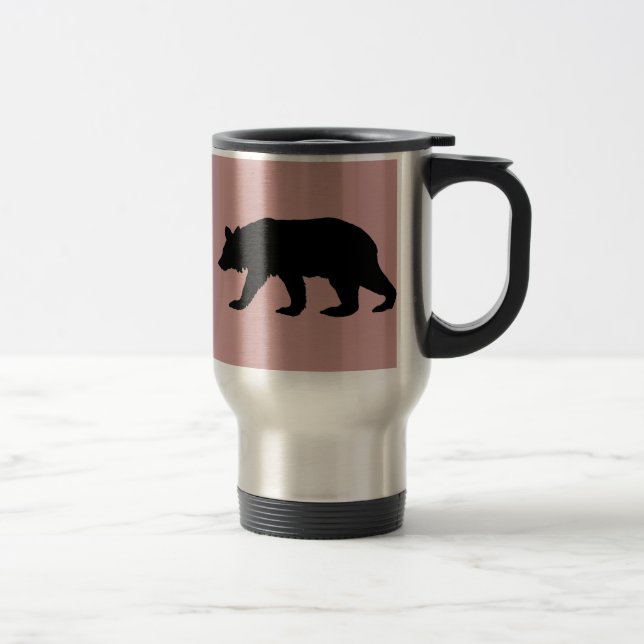 Caneca Térmica Silhueta do urso preto (Direita)