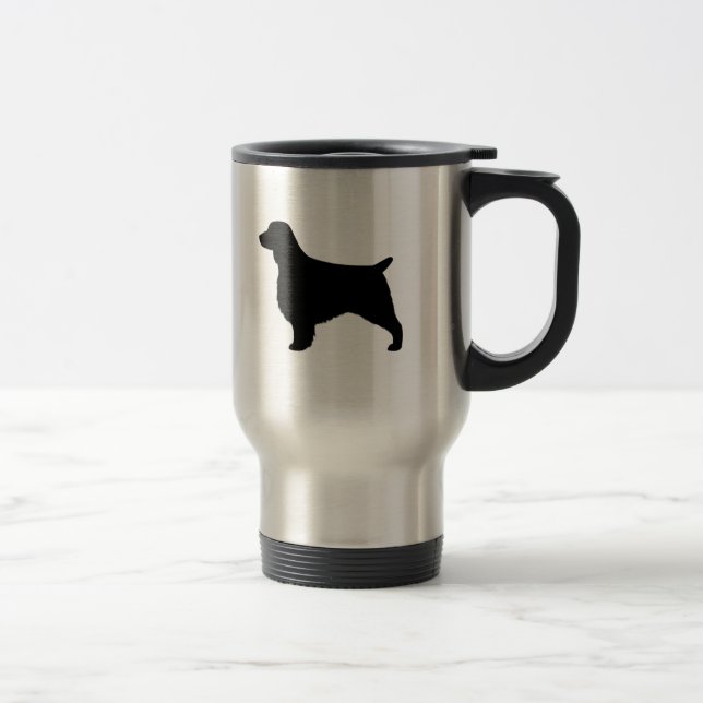 Caneca Térmica Silhueta do Welsh Springer Spaniel (Direita)