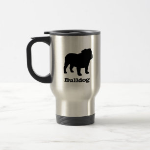 Caneca Térmica Silhuetas de Bulldog Inglês com Texto