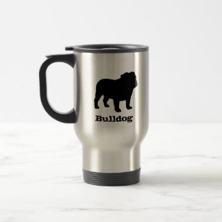 Caneca Térmica Silhuetas de Bulldog Inglês com Texto