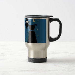 Caneca Térmica Silhuette of Goat on Mountain