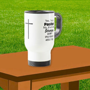 Caneca Térmica Sim, Eu Sou Um Pastor, Sermão Cruz