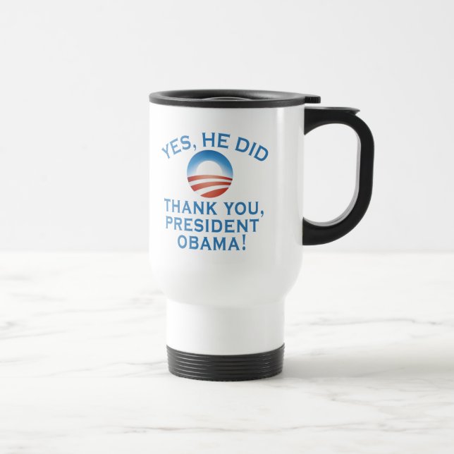 Caneca Térmica SIM FEZ! Obrigado presidente Obama! (Direita)