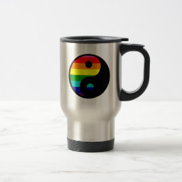 Caneca Térmica Símbolo de Equilíbrio do Orgulho LGBTQ Arco-íris Y
