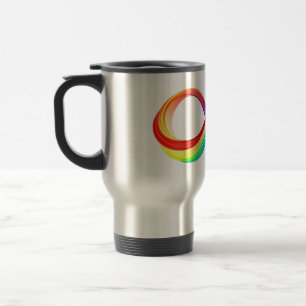 Caneca Térmica Símbolo de Infinidade Arco-Íris em Camadas
