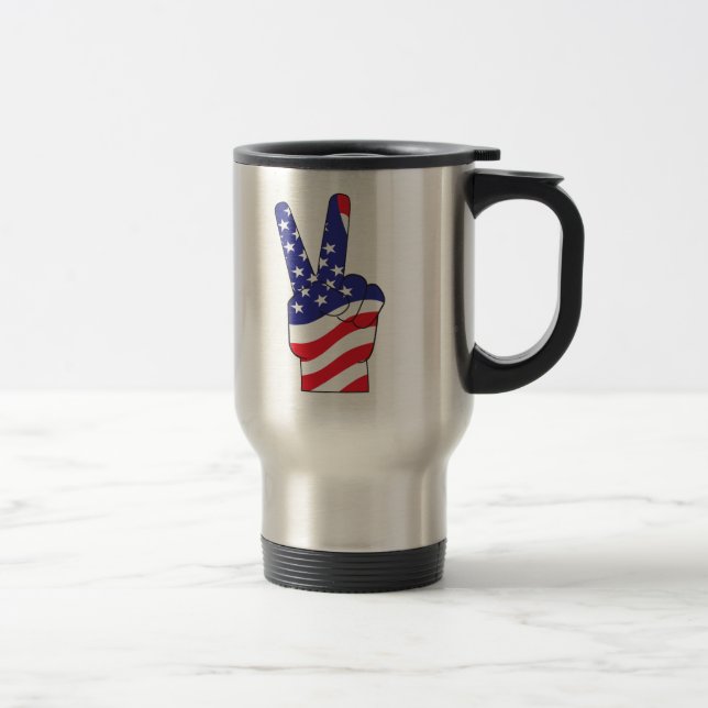 Caneca Térmica Símbolo de paz patriótico EUA (Direita)