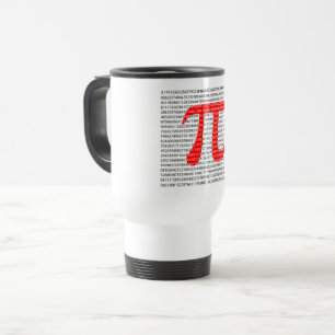 Caneca Térmica Símbolo matemático original do número vermelho pi 