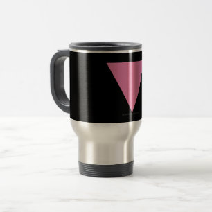 Caneca Térmica Símbolo rosa brilhante do triângulo rosa do Slippe